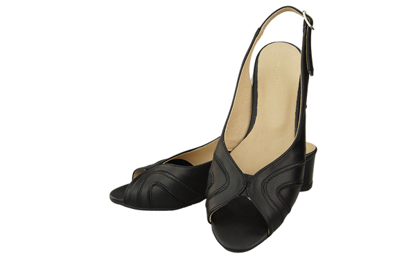 Dámská obuv Přírodní kůže Sandály Black 991 ElitaBut