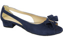 Dámské sandály Navy Blue Natural Suede Leather 994 s kombinací stylu a pohodlí ElitaBut