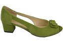 Dámská obuv Pistachio Leather Suede Sandals 145 Z ElitaBut