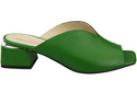 Dámské žabky na podpatku Zelená přírodní kůže 210 ElitaBut