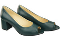 Dámská obuv PEEP TOE Malachite Lodičky z přírodní kůže s potaženým podpatkem 192 ElitaBut