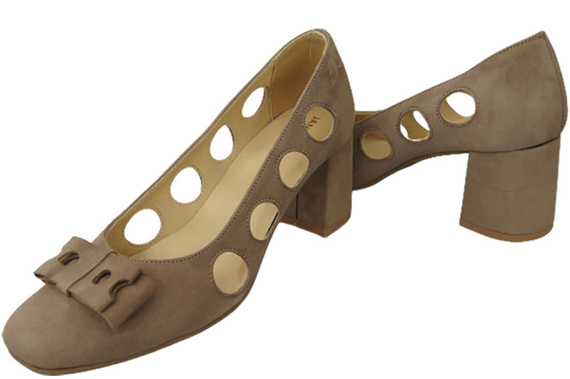 Dámská obuv Cappuccino Dark Natural Suede Leather 182 ElitaBut