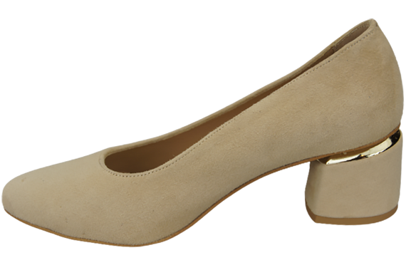 Dámská obuv Beige Natural Suede Leather 143 Z ElitaBut