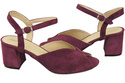 Dámská obuv Sandály Maroon Natural Leather Suede 185 ElitaBut