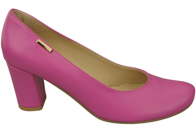 Obuv Classic Dámské lodičky Fuchsia Natural Leather Almond Nose 201 ElitaBut