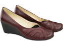 Dámské kožené boty z přírodní kůže Maroon pumps 828 ElitaBut