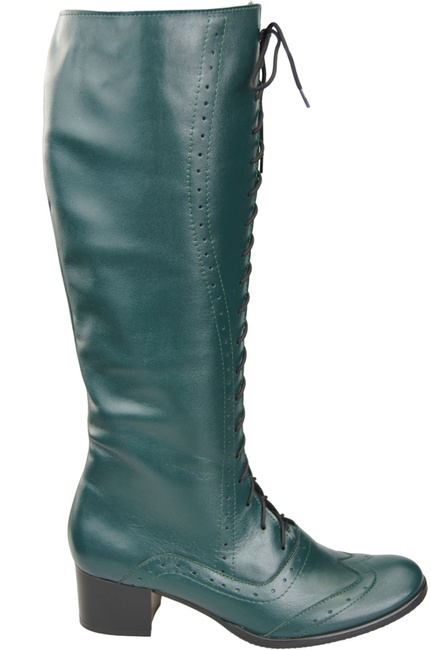 Obuv Dámské šněrovací boty Malachite z přírodní kůže 595 ElitaBut