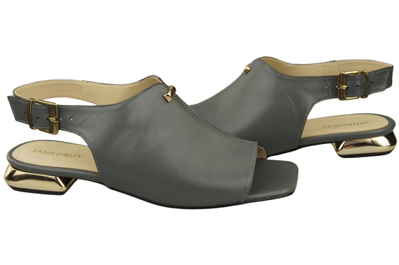 Pohodlná dámská obuv Ash Sandály s plochým zlatým podpatkem Přírodní kůže 207 ElitaBut