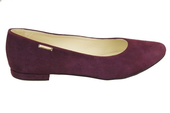 Dámské boty Ballerina Bordo leather Suede leather 131 ElitaBut