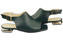 Pohodlná dámská obuv Malachite Sandály Plochý zlatý podpatek Přírodní kůže 207 ElitaBut