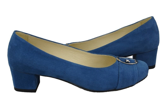 Dámská obuv Blue Suede Natural Leather pumps 135 ElitaBut