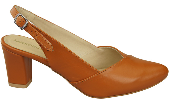 Dámská obuv Červené sandály na podpatku Přírodní kůže 217 ElitaBut