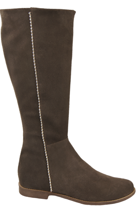 Dámské boty Brown leather Velour 153 ElitaBut