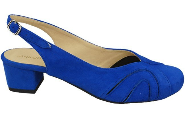 Dámská obuv Natural Leather Suede Sandals Azure 842 Z ElitaBut