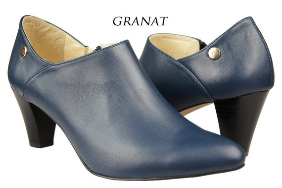 Obuv Dámské kozačky z přírodní kůže Námořnická modrá 864 ElitaBut