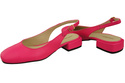 Dámská obuv Sandály Neon Pink Flat Heel Natural Leather 206 ElitaBut