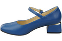 Dámská obuv Dámské lodičky s páskem Modrá přírodní kůže 202 ElitaBut