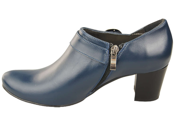 Obuv Dámské polobotky z přírodní kůže Námořnická modrá 826 ElitaBut