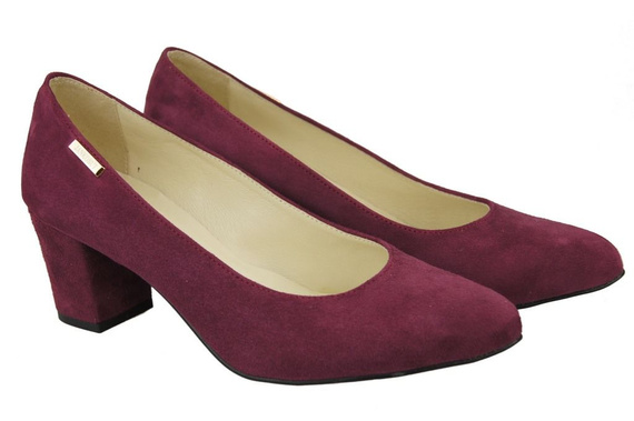 Dámská obuv Dámské lodičky Maroon Suede Natural Leather 106 ElitaBut