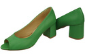 Dámská obuv PEEP TOE Lime pumps Přírodní kůže s potaženým podpatkem 192 ElitaBut