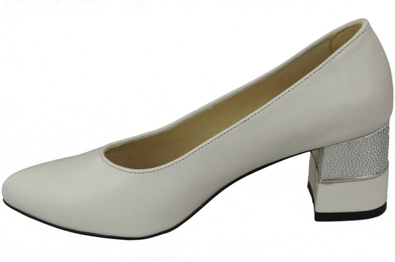 Dámská obuv White Natural Leather pumps 142 ElitaBut