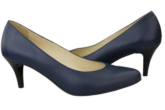 Dámská obuv Dámské lodičky z přírodní kůže Námořnická modř 825 ElitaBut