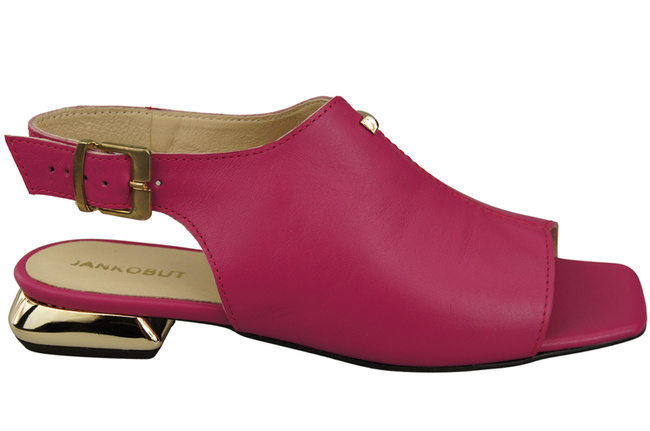 Pohodlná dámská obuv Sandály Fialové Ploché Zlatý podpatek Přírodní kůže 207 ElitaBut