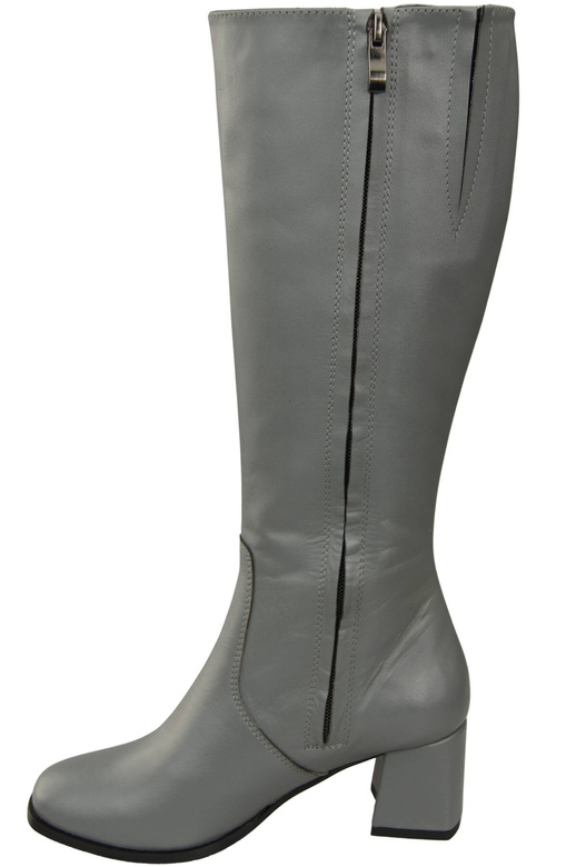 Pohodlná obuv Dámské kozačky na nízkém podpatku Ash přírodní kůže 212 ElitaBut