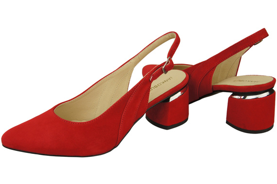 Dámské sandály z přírodní semišové kůže Červená elegance a pohodlí 196 Od ElitaBut