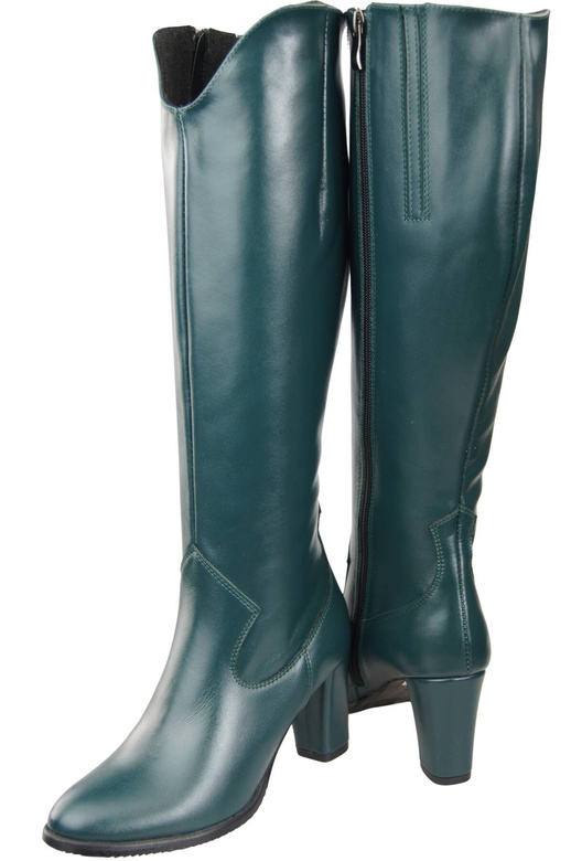 Stylová obuv Dámské kozačky Malachite Stiletto z přírodní kůže 211 ElitaBut