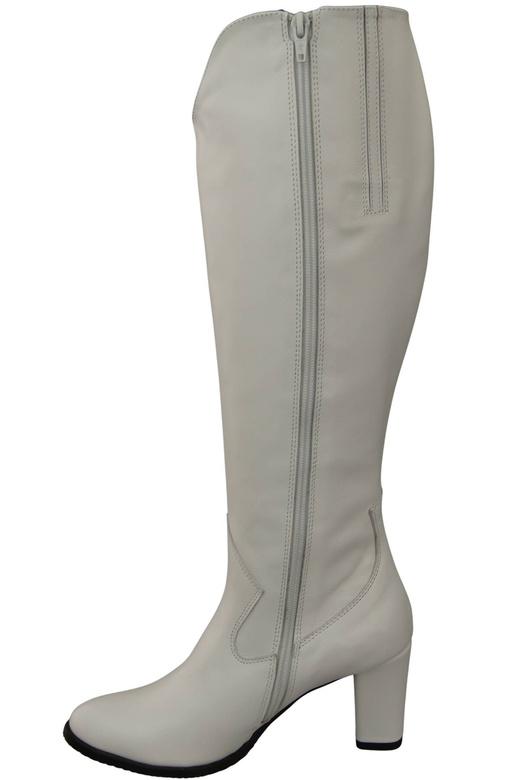 Stylová obuv Dámské bílé boty na podpatku Přírodní kůže 211 ElitaBut