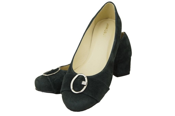 Dámská obuv Dámské lodičky Graphite Suede Natural Leather 135 ElitaBut