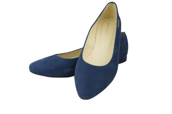 Dámské boty Baleríny navy blue semišová kůže 131 ElitaBut