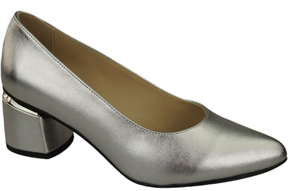 Dámská obuv Stříbrné lodičky Přírodní kůže 143 ElitaBut