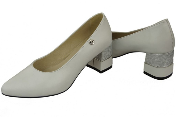 Dámská obuv White Natural Leather pumps 142 ElitaBut