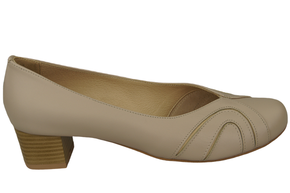 Dámská obuv Dámské kožené lodičky Cappuccino Lico 786 ElitaBut