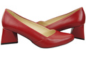 Dámské Lodičky Červená Pravá Kůže Špičatá Špička Podpatek ElitaBut 221