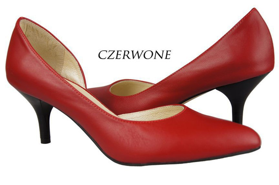 Dámská obuv Dámské lodičky z přírodní kůže Červená 900 ElitaBut