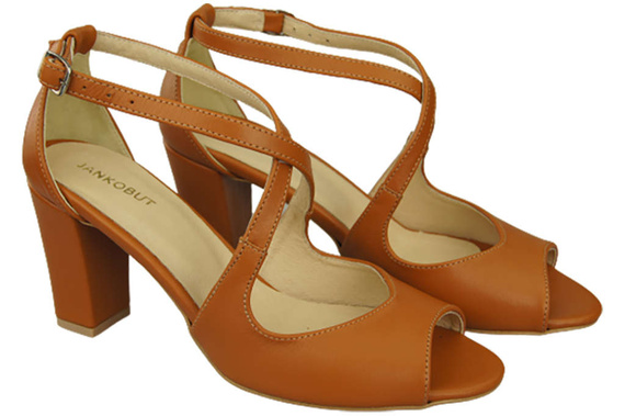 Dámská obuv Červené sandály Přírodní kůže 186 ElitaBut