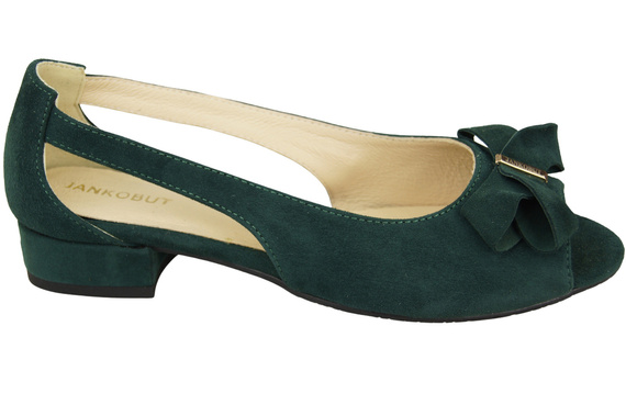 Dámské sandály z přírodní semišové kůže zelené 994 s kombinací stylu a pohodlí ElitaBut