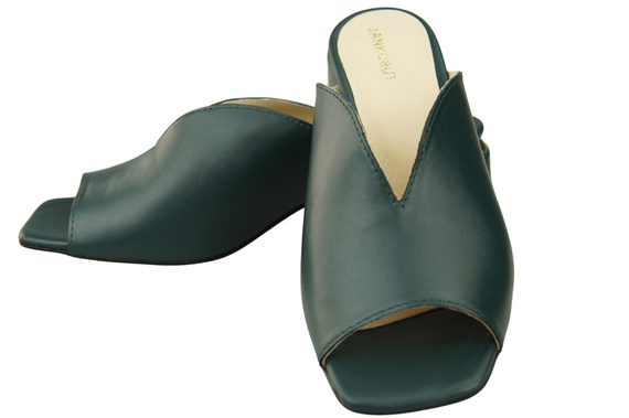 Dámská obuv Žabky na podpatku Malachite Natural Leather 210 ElitaBut