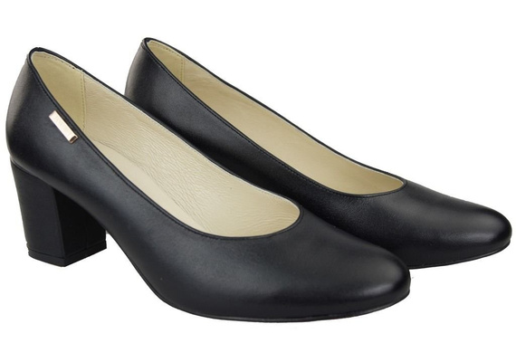 Dámská obuv Black Faced Natural Leather pumps 125 ElitaBut