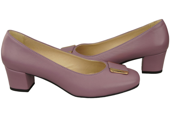 Dámská obuv Dámské lodičky Přírodní kůže 187 Lila ElitaBut
