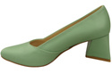 Dámské Lodičky Mátový Pravá Kůže Špičatá Špička Podpatek ElitaBut 221