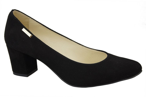 Dámská obuv Black Suede Natural Leather pumps 106 ElitaBut