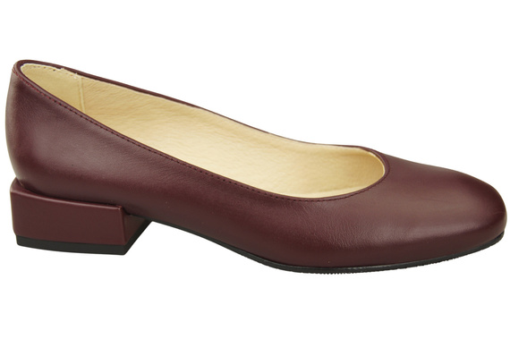 Pohodlná dámská obuv Maroon Flats Natural Leather 204 ElitaBut