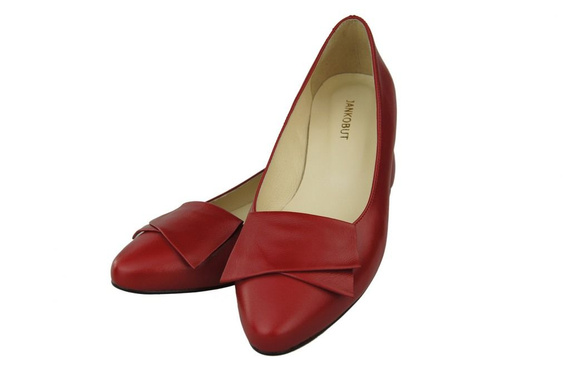 Dámské boty Balerina Red Natural leather 988 ElitaBut