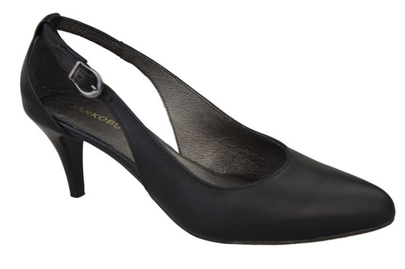 Dámská obuv Sandály Nízký podpatek Kožený černý 973 ElitaBut