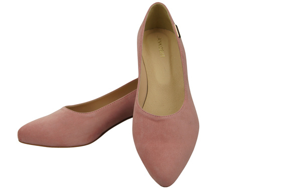 Pohodlné dámské boty Candy Pink in Natural Suede Leather 220 od ElitaBut