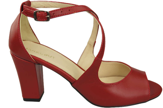 Dámská obuv Sandály Červená přírodní kůže 186 ElitaBut